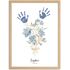 Babyposter mit Fußabdruck Handabdruck - personalisiertes Blumenposter Geschenke zur Geburt & Taufe SpecialMe®preview