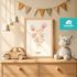 Babyposter mit Fußabdruck Handabdruck - personalisiertes Blumenposter Geschenke zur Geburt & Taufe SpecialMe®preview