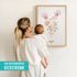 Babyposter mit Fußabdruck Handabdruck - personalisiertes Blumenposter Geschenke zur Geburt & Taufe SpecialMe®preview