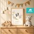 Babyposter mit Fußabdruck Handabdruck - personalisiertes Blumenposter mit Name & Geburtsdaten Geschenke zur Geburt & Taufe SpecialMe®preview