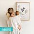 Babyposter mit Fußabdruck Handabdruck - personalisiertes Blumenposter mit Name & Geburtsdaten Geschenke zur Geburt & Taufe SpecialMe®preview