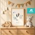 Babyposter mit Fußabdruck Handabdruck - personalisiertes Blumenposter mit Name & Geburtsdaten Geschenke zur Geburt & Taufe SpecialMe®preview