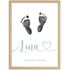 Babyposter mit Fußabdruck – personalisiertes Poster Name Geburtsdaten– Geschenk zur Geburt Taufe oder 1. Geburtstag – Babyzimmer Deko SpecialMe®preview