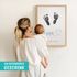 Babyposter mit Fußabdruck – personalisiertes Poster Name Geburtsdaten– Geschenk zur Geburt Taufe oder 1. Geburtstag – Babyzimmer Deko SpecialMe®preview