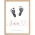 Babyposter mit Fußabdruck – personalisiertes Poster Name Geburtsdaten– Geschenk zur Geburt Taufe oder 1. Geburtstag – Babyzimmer Deko SpecialMe®preview