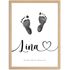 Babyposter mit Fußabdruck – personalisiertes Poster Name Geburtsdaten– Geschenk zur Geburt Taufe oder 1. Geburtstag – Babyzimmer Deko SpecialMe®preview