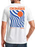 Backprint T-Shirt Herren Okinawa Japan Grafikshirt Retro Stil Minimalistisch Sommer Fashion Männer Baumwolle Neverless®preview