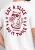 Backprint T-Shirt Herren Pizza Katze Spruch– Rückendruck im Comic-Stil – Printshirt Baumwolle Fashion Streetstyle Neverless®preview