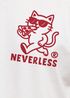 Backprint T-Shirt Herren Pizza Katze Spruch– Rückendruck im Comic-Stil – Printshirt Baumwolle Fashion Streetstyle Neverless®preview
