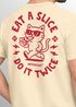 Backprint T-Shirt Herren Pizza Katze Spruch– Rückendruck im Comic-Stil – Printshirt Baumwolle Fashion Streetstyle Neverless®preview