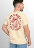 Backprint T-Shirt Herren Pizza Katze Spruch– Rückendruck im Comic-Stil – Printshirt Baumwolle Fashion Streetstyle Neverless®preview