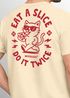 Backprint T-Shirt Herren Pizza Katze Spruch– Rückendruck im Comic-Stil – Printshirt Baumwolle Fashion Streetstyle Neverless®preview