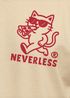Backprint T-Shirt Herren Pizza Katze Spruch– Rückendruck im Comic-Stil – Printshirt Baumwolle Fashion Streetstyle Neverless®preview