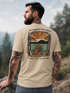 Backprint TShirt Herren Hund Freundschaft Motiv Aufdruck Printshirt Outdoor Fashion Neverless®preview