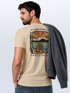 Backprint TShirt Herren Hund Freundschaft Motiv Aufdruck Printshirt Outdoor Fashion Neverless®preview