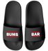 Badelatschen Herren mit Spruch BUMS BAR –Gadget Malle, Festival JGA – Witzige Slides für Beachparty Sauftour Moonworks®preview
