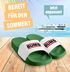 Badelatschen Herren mit Spruch BUMS BAR –Gadget Malle, Festival JGA – Witzige Slides für Beachparty Sauftour Moonworks®preview
