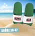 Badelatschen Herren mit Spruch BUMS BAR –Gadget Malle, Festival JGA – Witzige Slides für Beachparty Sauftour Moonworks®preview