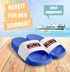 Badelatschen Herren mit Spruch BUMS BAR –Gadget Malle, Festival JGA – Witzige Slides für Beachparty Sauftour Moonworks®preview