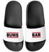 Badelatschen Herren mit Spruch BUMS BAR –Gadget Malle, Festival JGA – Witzige Slides für Beachparty Sauftour Moonworks®preview