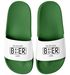 Badelatschen mit Spruch Bier Uhr– Witzige Fußbekleidung für Männer Frauen Unisex – Fun Geschenk für Mallorca Saufurlaub JGA Festival Outfit Moonworks®preview