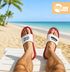 Badeschlappen Badelatschen Herren personalisiert mit Namen Spruch lustig Ich bin auch dabei Badeschuhe Männer Pool -Party Gadget Moonworks®preview