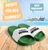 Badeschlappen Badelatschen Herren personalisiert mit Namen Spruch lustig Ich bin auch dabei Badeschuhe Männer Pool -Party Gadget Moonworks®preview