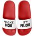 Badeschlappen Badelatschen Unisex mit Aufdruck Hacke Dicht ist Pflicht Bedruckt Herren Damen Badeschuhe Männer Frauen Geschenk Moonworks®preview
