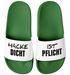 Badeschlappen Badelatschen Unisex mit Aufdruck Hacke Dicht ist Pflicht Bedruckt Herren Damen Badeschuhe Männer Frauen Geschenk Moonworks®preview