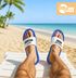 Badeschlappen Badelatschen Unisex mit Aufdruck Hacke Dicht ist Pflicht Bedruckt Herren Damen Badeschuhe Männer Frauen Geschenk Moonworks®preview
