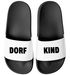 Badeschlappen Badelatschen Unisex Slides mit Aufdruck für Landleben-Fans Festival Urlaub Heimatliebe Geschenkidee Dorfkinder Moonworks®preview