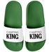 Badeschlappen Camping Queen King Urlaubsgadget Unisex mit Aufdruck Herren Damen Badeschuhe Männer Frauen Moonworks®preview