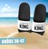 Badeschlappen Camping Queen King Urlaubsgadget Unisex mit Aufdruck Herren Damen Badeschuhe Männer Frauen Moonworks®preview