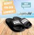 Badeschlappen Camping Queen King Urlaubsgadget Unisex mit Aufdruck Herren Damen Badeschuhe Männer Frauen Moonworks®preview