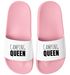Badeschlappen Camping Queen King Urlaubsgadget Unisex mit Aufdruck Herren Damen Badeschuhe Männer Frauen Moonworks®preview