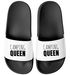 Badeschlappen Camping Queen King Urlaubsgadget Unisex mit Aufdruck Herren Damen Badeschuhe Männer Frauen Moonworks®preview