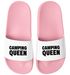 Badeschlappen Camping Queen King Urlaubsgadget Unisex mit Aufdruck Herren Damen Badeschuhe Männer Frauen Moonworks®preview