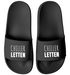 Badeschlappen Chiller-Lettem Badelatschen Unisex Spruch Lustig Relax Herren Damen Badeschuhe Urlaub Gadget Moonworks®preview