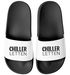 Badeschlappen Chiller-Lettem Badelatschen Unisex Spruch Lustig Relax Herren Damen Badeschuhe Urlaub Gadget Moonworks®preview