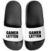 Badeschlappen Gamer-Letten Unisex mit Aufdruck Geschenk für Nerds Zocker Herren Damen Hausschuhe Moonworks®preview