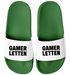 Badeschlappen Gamer-Letten Unisex mit Aufdruck Geschenk für Nerds Zocker Herren Damen Hausschuhe Moonworks®preview