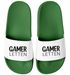 Badeschlappen Gamer-Letten Unisex mit Aufdruck Geschenk für Nerds Zocker Herren Damen Hausschuhe Moonworks®preview