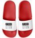 Badeschlappen Gassi-Letten Badelatschen Unisex mit Aufdruck Geschenk Hundebesitzer Herren Damen Badeschuhe Hausschuhe Männer Frauen Moonworks®preview