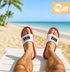 Badeschlappen Herren Damen Unisex mit Spruch Aufdruck Bier macht schön Badelatschen Urlaub JGA Moonworks®preview