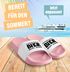 Badeschlappen Herren Damen Unisex mit Spruch Aufdruck Bier macht schön Badelatschen Urlaub JGA Moonworks®preview