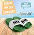 Badeschlappen Herren Damen Unisex mit Spruch Aufdruck Bier macht schön Badelatschen Urlaub JGA Moonworks®preview