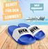 Badeschlappen Herren Damen Unisex mit Spruch Aufdruck Bier macht schön Badelatschen Urlaub JGA Moonworks®preview