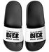 Badeschlappen Herren Damen Unisex mit Spruch Aufdruck Bier macht schön Badelatschen Urlaub JGA Moonworks®preview
