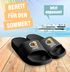 Badeschlappen Herren Damen Unisex mit Spruch Lecker Bierchen Schlappen Hamster Meme Badelatschen Party Urlaub Moonworks®preview