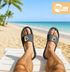 Badeschlappen Herren Damen Unisex mit Spruch Lecker Bierchen Schlappen Hamster Meme Badelatschen Party Urlaub Moonworks®preview
